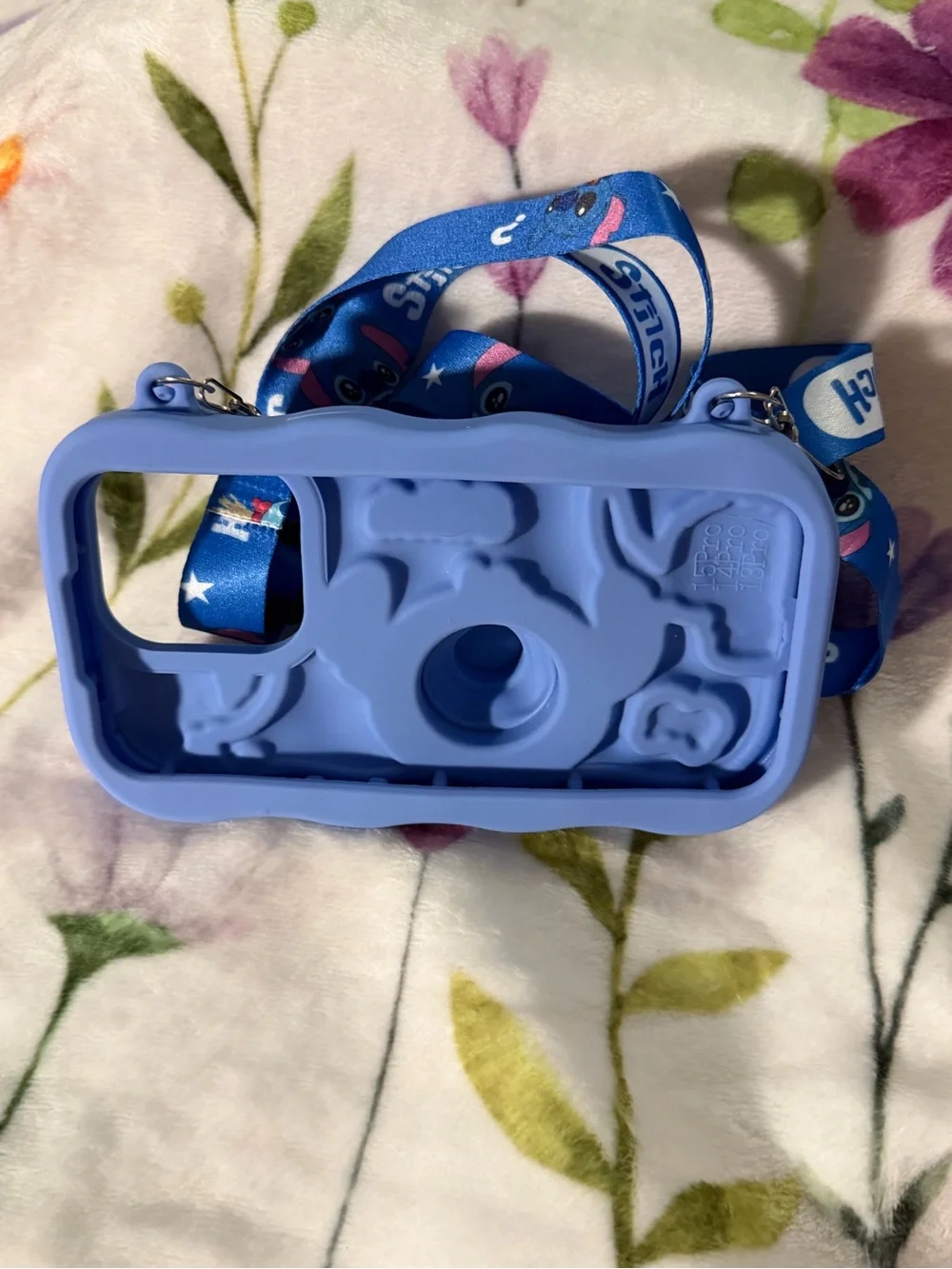 13 ‼️Stitch Silicone Camera Crossbody Pop-socket iPhone case in Periwinkle Blue